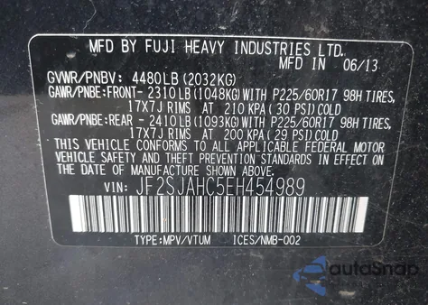 2014 Subaru Forester 2.5I Limited z USA, uszkodzony, nr VIN JF2SJAHC5EH454989